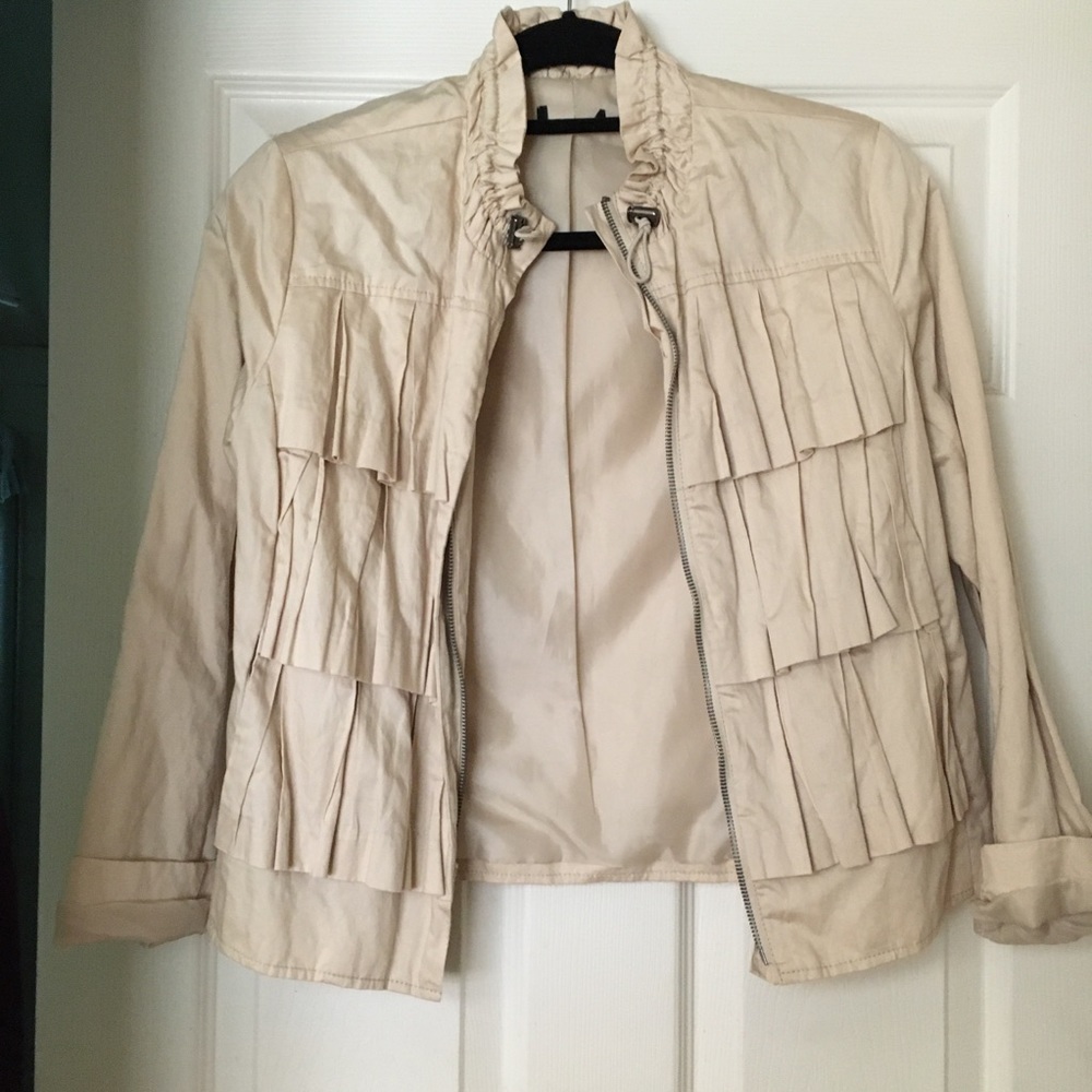 Ruffle Jacket - Cream